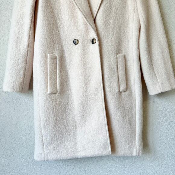J. CREW Daphne Coat Cream Italian Boiled Wool Double Breasted Peacoat - Picture 6 of 13